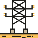 electricity, electrical, technology, invention, Towers, Architecture And City, Electric Tower Black icon