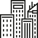 Architecture And City, Architecture, urban, Skyscrapers, Cityscape, city, town, buildings Black icon