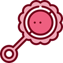 gaming, Toy, baby, childhood, Rattle, Baby Toy Maroon icon