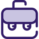 Business, Briefcase, Bag, suitcase, travel, portfolio MidnightBlue icon