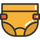 Diaper, Kid And Baby, baby, childhood, infant Goldenrod icon