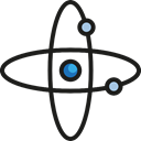 science, Atomic, Atom, education, nuclear, Electron, physics Black icon