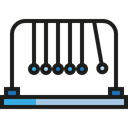 Energy, education, physics, Momentum, Newtons Cradle Black icon