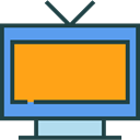 screen, television, technology, electronics, Tv, monitor Orange icon