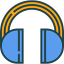 earphones, Music And Multimedia, sound, Audio, Headphones, technology DarkSlateGray icon