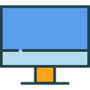 Tv, Computer, monitor, screen, television, technology, electronics CornflowerBlue icon