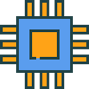 electronics, Chip, processor, Cpu, technology, electronic DarkSlateGray icon