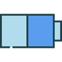 Battery, technology, electronics, full battery, battery status, Battery Level PowderBlue icon