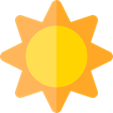 Holidays, summer, meteorology, Summertime, weather, nature, Sunny, warm, sun SandyBrown icon