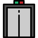 Closed, Elevator, part, double, Building, Door, transportation, filled, buildings LightGray icon