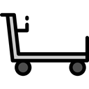 Cart, trolley, Bag, suitcase, Airport, Tools And Utensils Black icon