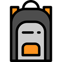 travel, Backpack, luggage, baggage, Bags Black icon