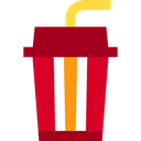 food, glass, soda, entertainment, drinks, straw, Refreshment Black icon