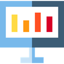 work, Stats, statistics, finances, Bar chart, Presentation, Class, Business SkyBlue icon