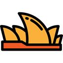 landmark, Monuments, Architectonic, Sydney Opera House, Building, Australia, Monument Black icon