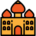 Building, India, Asia, landmark, taj mahal, Monuments, Agra, Architectonic SandyBrown icon