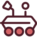 science, transportation, transport, vehicle, Automobile, Moon Rover Maroon icon