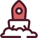 Rocket, transportation, transport, Space Ship, Rocket Ship, Space Ship Launch, Rocket Launch Maroon icon