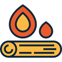 Camping, campfire, hot, Burn, Flame, nature, Bonfire DarkSlateGray icon