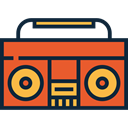 music, cassette, radio, retro, technology, electronics, musical, vintage, Radio Box Icon