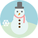 christmas, winter, snowman, xmas LightBlue icon