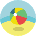 gaming, Ball, Beach ball, summer, Fun, leisure LightBlue icon