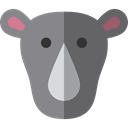 Animals, mammal, rhinoceros, wildlife, Animal Kingdom, zoo Gray icon
