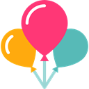 new year, Birthday And Party, balloons, decoration, Celebration, birthday, party DeepPink icon