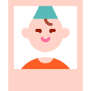 birthday, photo, picture, Boy, Polaroid, Birthday And Party PeachPuff icon