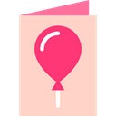 party, Balloon, Celebration, greeting, invitation, Birthday Card, Birthday And Party PeachPuff icon