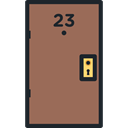 Exit Door, Furniture And Household, Access, Door, doorway Sienna icon