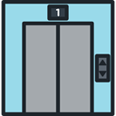 lift, Doors, Furniture And Household, Elevator DarkGray icon