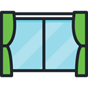Blinds, Curtains, livingroom, window, decoration, Furniture And Household DarkSlateGray icon