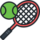 Ball, tennis, sports, racket, Sportive, Sports And Competition DarkSlateGray icon