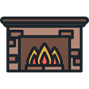 winter, warm, fireplace, Chimney, living room, Furniture And Household DarkSlateGray icon