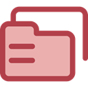 Data Storage, Office Material, Files And Folders, Folder, interface, storage, file storage LightPink icon