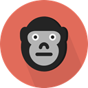 wildlife, Animal Kingdom, zoo, Animals, gorilla, mammal IndianRed icon