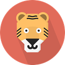 wildlife, Animal Kingdom, Tiger, zoo, Animals, mammal IndianRed icon