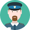 Man, Policeman, profession, Occupation, Professions And Jobs, people, user, Avatar, job CadetBlue icon