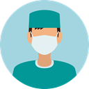 Avatar, job, Surgeon, profession, Occupation, Health Care, people, user, doctor, medical LightBlue icon