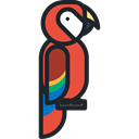 Macaw, zoo, Animals, Wild Life, Animal Kingdom, bird, pet Black icon