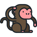 Ape, monkey, zoo, Animals, mammal, Wild Life, Animal Kingdom DarkSlateGray icon