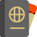 document, Identity, passport, travel, technology, identification DimGray icon