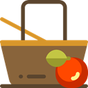 food, Basket, Camping, Picnic, fashion Sienna icon