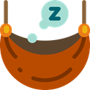 Lying, hanging, Relaxing, Hammock, Resting Chocolate icon
