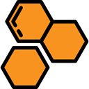 Bees, Food And Restaurant, Farming And Gardening, organic, Honey, honeycomb DarkOrange icon