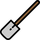 Construction, gardening, shovel, Tools And Utensils, Home Repair, Improvement, Construction And Tools Black icon