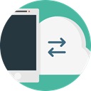 Computer, sync, Devices, Cloud computing Icon