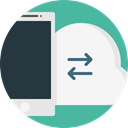 Computer, sync, Devices, Cloud computing WhiteSmoke icon