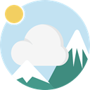 flag, Snow, nature, landscape, mountain, mountains, Altitude PowderBlue icon